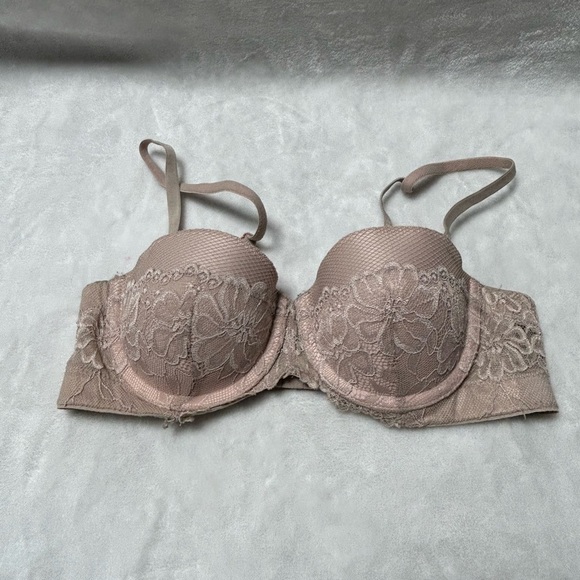 Maidenform pink removal straps strapless push up padded Bra size 34A - Picture 1 of 8